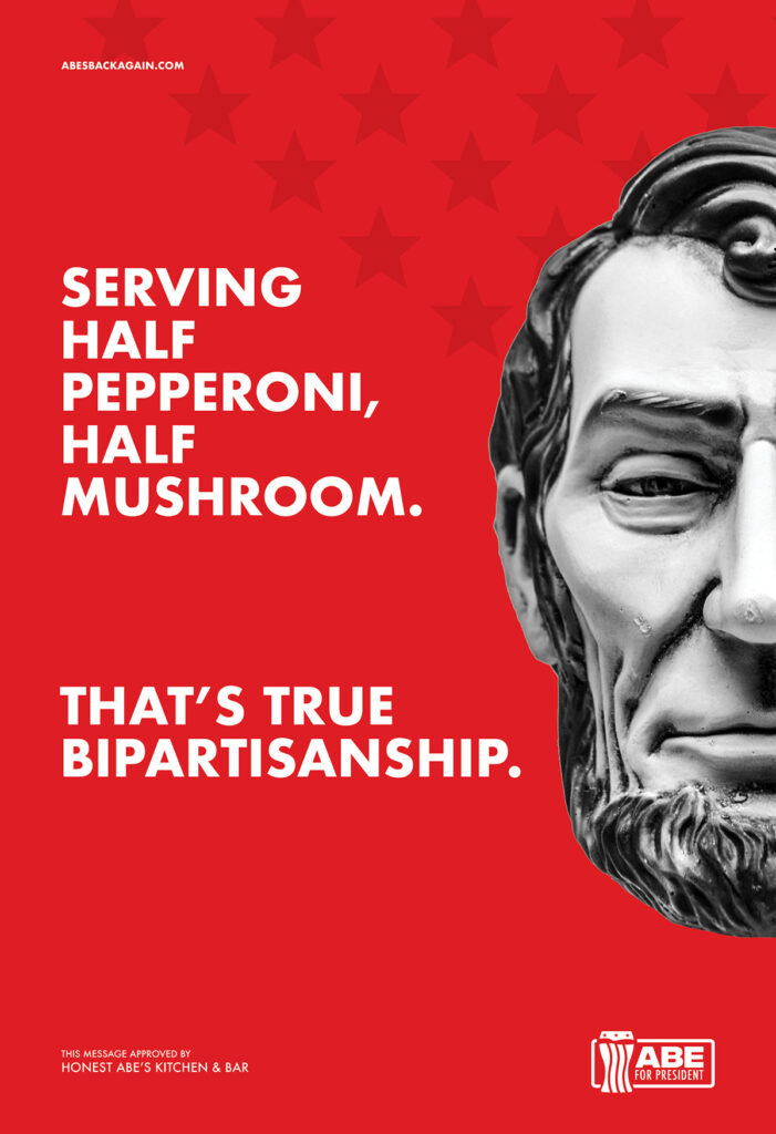 Serving Half Pepperoni, Half Mushroom. That's True Bipartisanship.