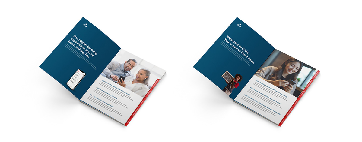 Tabbed brochure for Civic Transition campaign